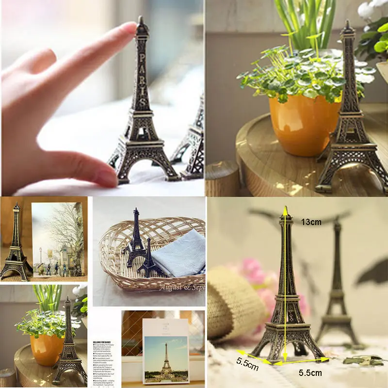 Bronze Tone Paris Eiffel Tower Decorations Figurine Statue Vintage Bronze Tone Paris Eiffel Tower Decorations Figurine Statue Vintage Alloy Model Decor Home 15cm In Figurines Miniatures From Garden On