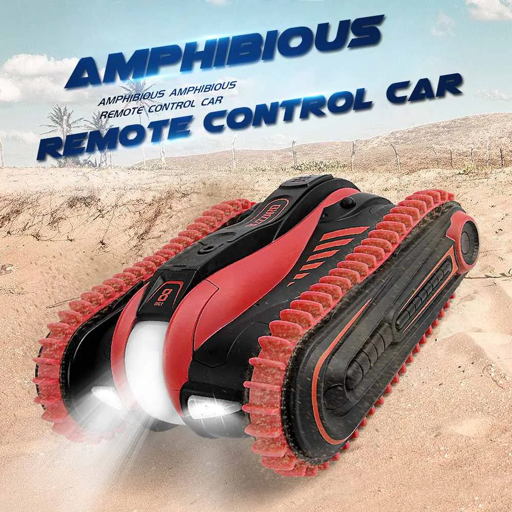 

Land Water Car 4WD Tracked Off-Road Cars 360 Rotate Remote Control Amphibious Vehicle for Kids Gift Toys Remote control Boat
