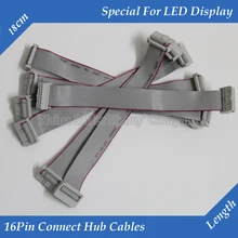 20 шт./лот Луженая Медь светодиодный дисплей 16Pin ленточный кабель подключения концентратора плоский кабель сигнала передачи данных линии адаптера