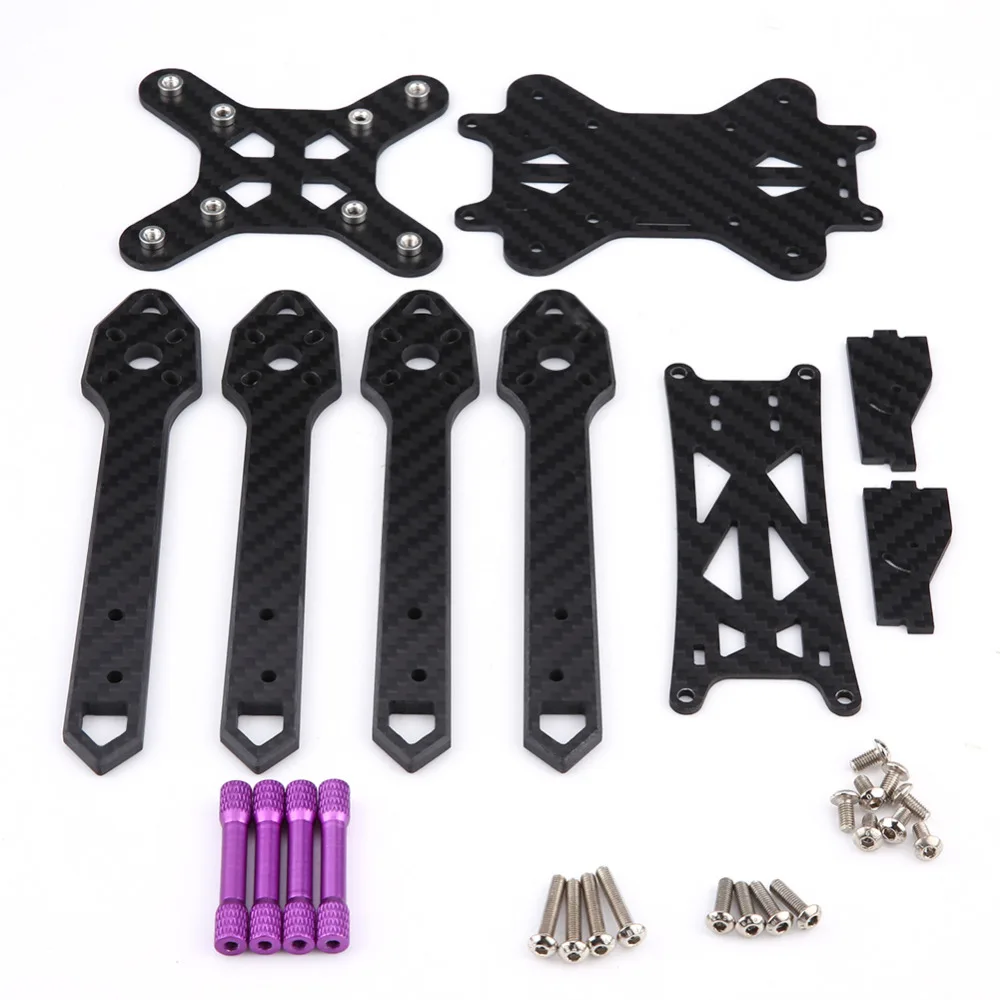 RC Parts 4MM Arm X Shaped Carbon Fiber DIY Frame Kit RC Accessory For