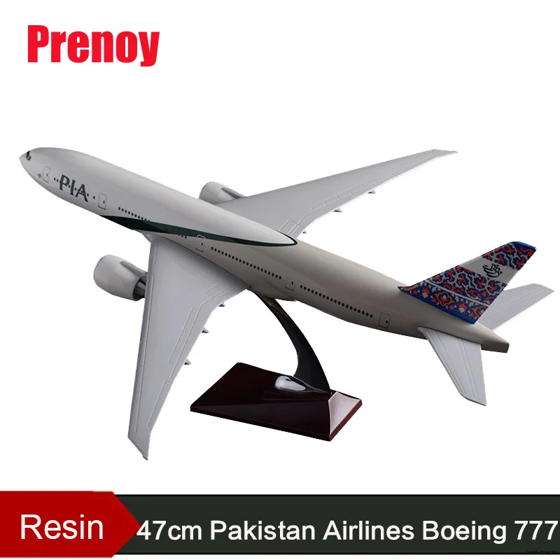 

47cm Boeing 777 Pakistan Airplane Model B777 Airlines Airway Model PIA Resin Aircraft Model Pakistan Aviation Airbus Plane Model