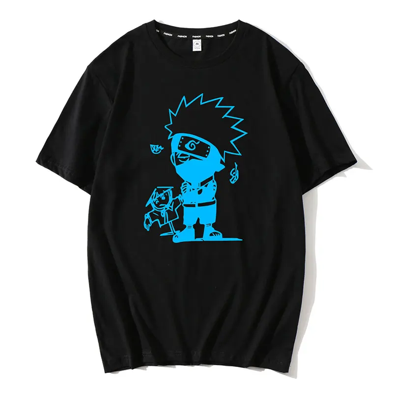 

2019 Fashion Men T-Shirt Cotton Short sleeve Summer TShirt Anime Naruto Hatake Kakashi Casual Women T Shirt Tops Tees Cosplay