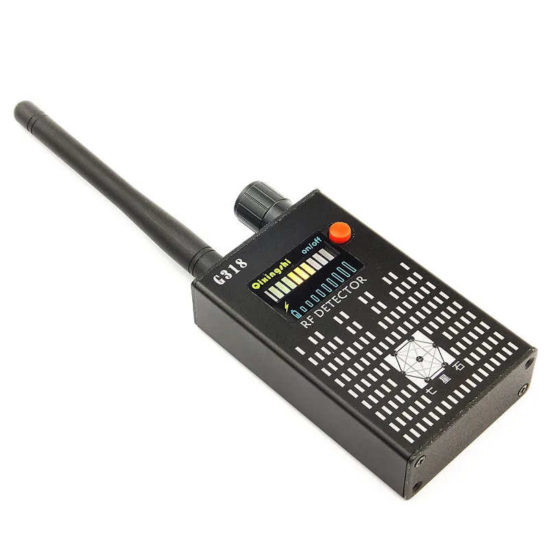 Металлический 1-8000 МГц черный полный диапазон беспроводной сотовый телефон сигнал детектор анти-детектор шпиона WiFi RF локатор gsm(CE ROHS FCC сертификат