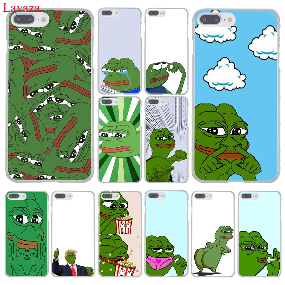 Beste Lavaza Leuke Kikker Meme Dier funny Hard Telefoon Case voor Apple iPhone XR XS Max X 8 7 6 6 s Plus 5 5 s SE 5C 4 s 10 Cover 8 Plus Gevallen
