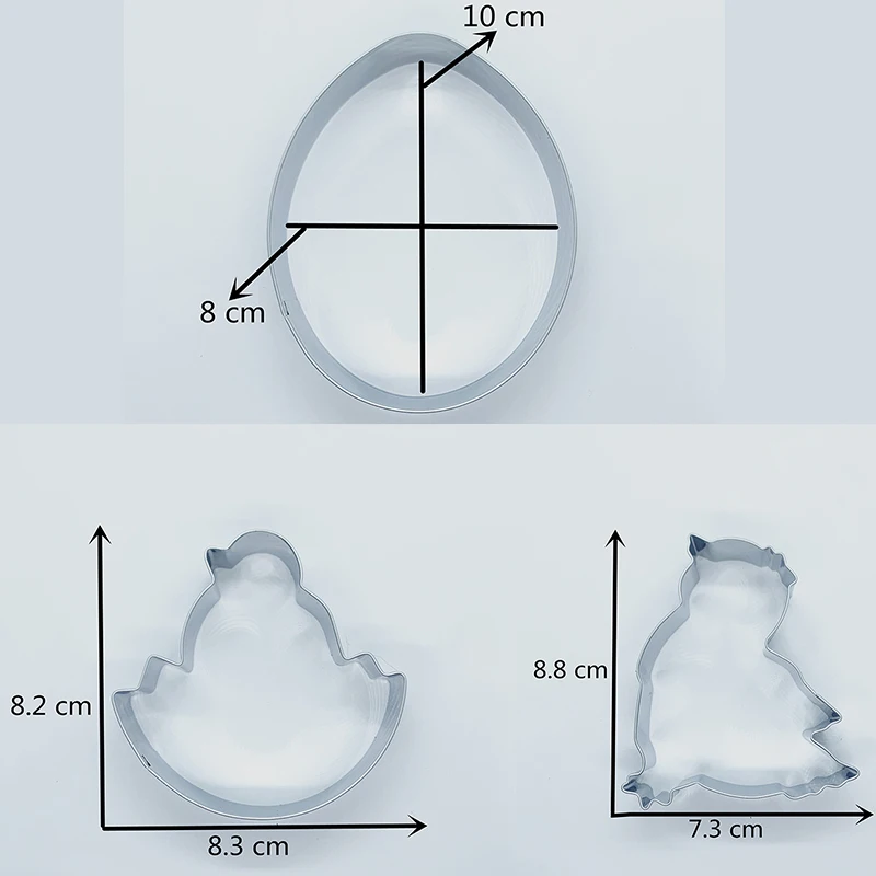 KENIAO птенец яйцо- 3 предметов Резак для печенья- Печенье / Помадка / Кондитерские изделия / Хлеборезки- Нержавеющая сталь