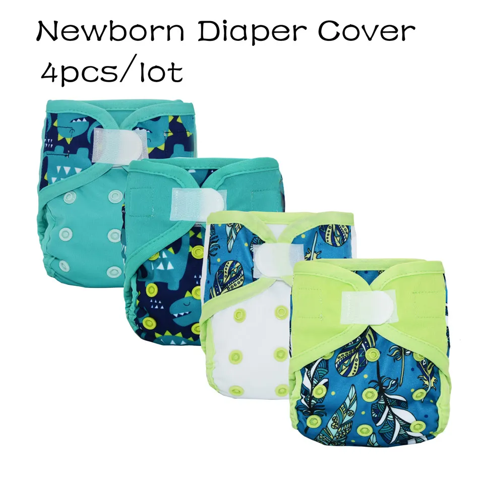 Miababy(4 шт./лот) тканевые подгузники для новорожденных, подходит для детей 3-5 кг или 0-3 месяцев - Цвет: N1