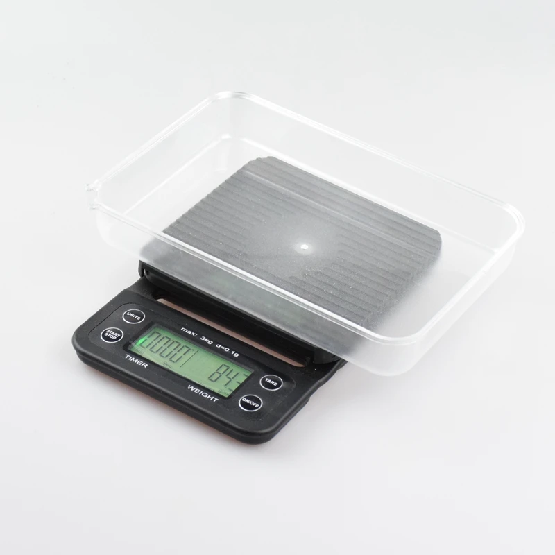  Mini Drip Digital Scale with Timer 3KG 0.1G Electrinoic Kitchen Scale Baking Table Weighting V60 Co