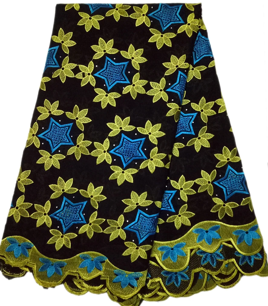 

Beautiful style High Quality African Swiss Voile Lace pure cotton Embroidered African Lace fabrics Switzerland for Wedding dress