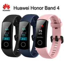 huawei Honor Band 4 стандартная версия 0,95 дюйма AMOLED цветной экран 5 АТМ водонепроницаемый плавательный поддерживаемый Honor Band 3 4