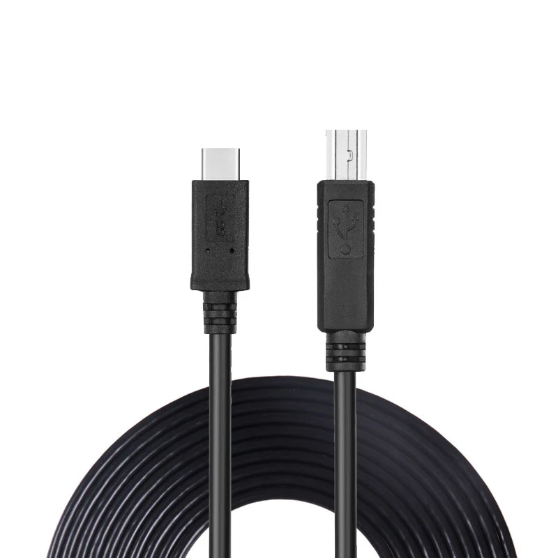 

KEBIDU 1m USB Data Cable USB 3.1 Type C Male Connector to USB 2.0 B Type Data Cable For Cell Phone Printer Hard Disk