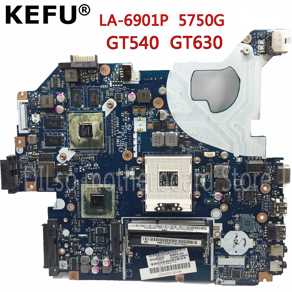 Материнская плата KEFU P5WE0 LA-6901P для acer 5750 5750G 5755 5755G материнская плата для ноутбука HM65 GT630M/GT540M оригинальная тестовая материнская плата