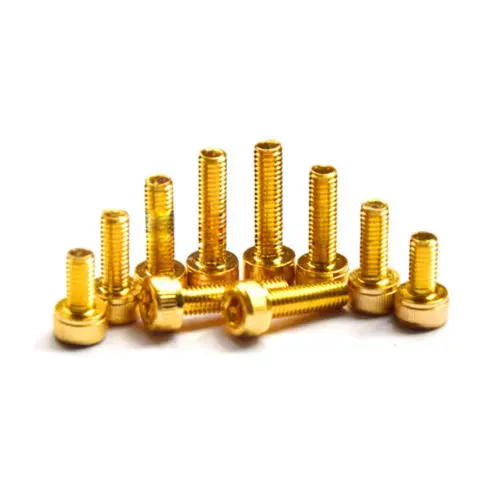 

20Pcs M3 M4 Allen Screw Hex Socket Knurled Cap Head Screw Ti Gold Plated Bolts