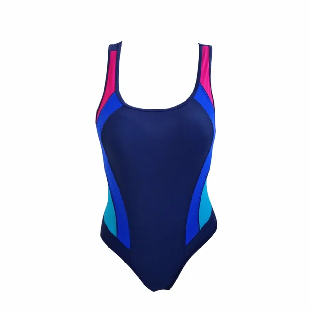 Patchwork Sports Tight Bathing Suits Girls Professional Swimwear Racing