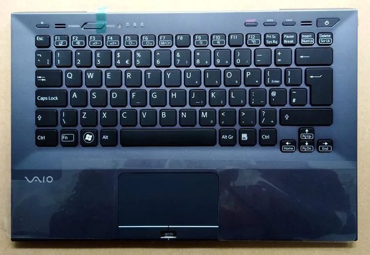 Клавиатура для ноутбука Sony Vaio рамка клавиатуры VPCSB с подсветкой на английском и
