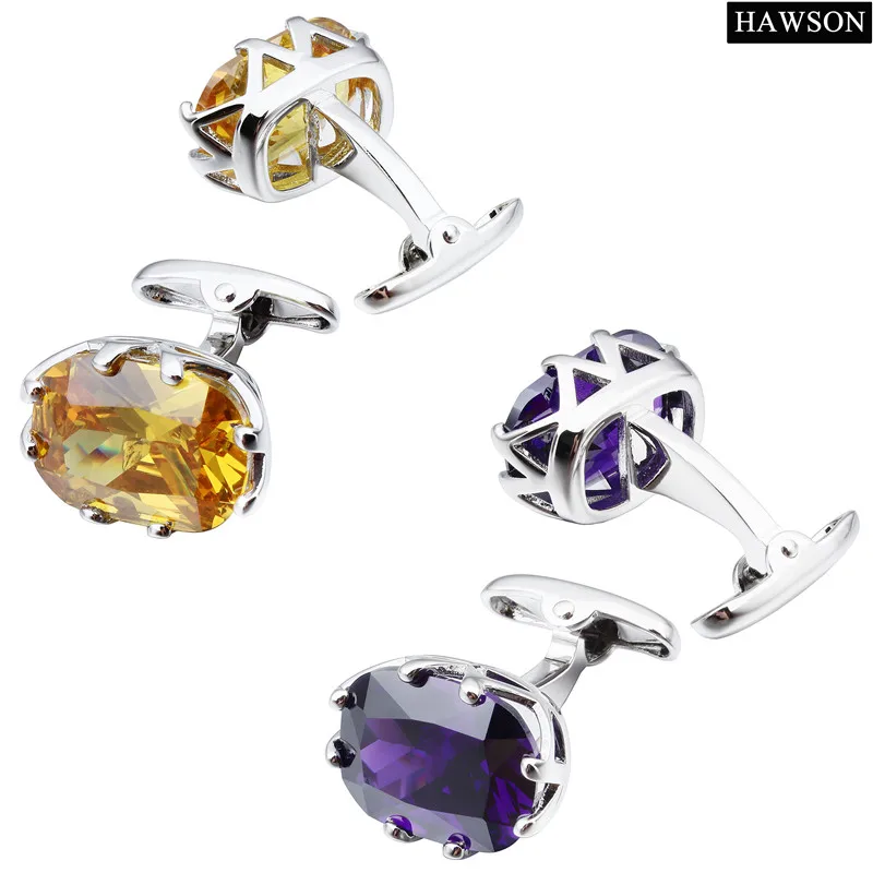 Мужские французские запонки с цирконом в романтическом стиле|cufflinks for mens|french