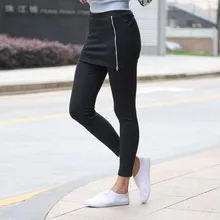 Женские повседневные облегающие леггинсы, юбка из двух частей, цельные леггинсы, женские леггинсы, теплые штаны-Капри