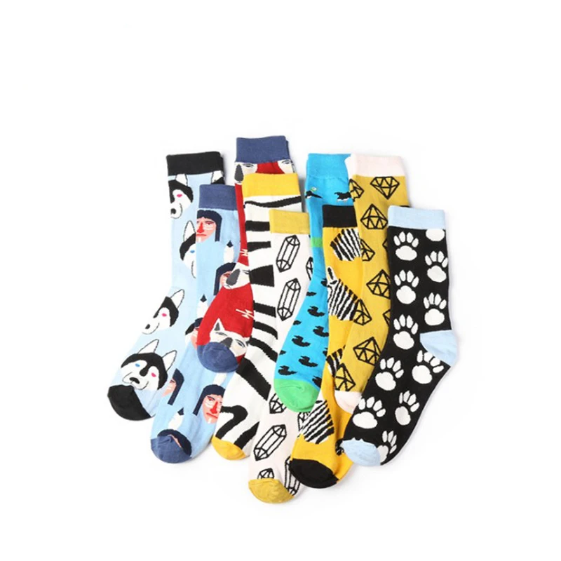 Cotton autumn winter Happy Funny Cute Art Socks warm cartoon Harajuku