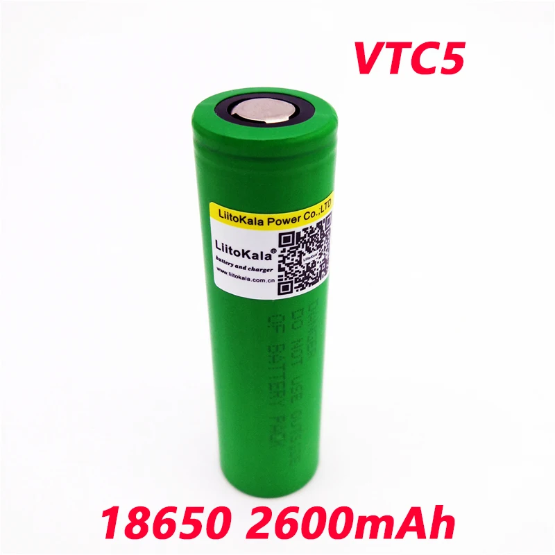 Liitokala 1 шт./лот 100% оригинал 18650 2600 mah батарея 3,6 V 18650 US18650 VTC5 2600 mAh высокого стока 30A разряда батареи
