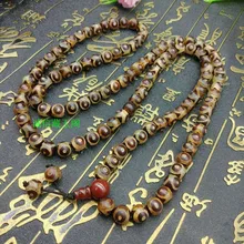 Новое поступление натуральный Тибетский 108 бусин ожерелье браслет высокого качества три глаза приносит удачу