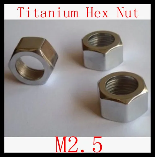 

50Pcs/Lot Factory Direct Sale DIN934 M2.5 Titanium Hex Nut