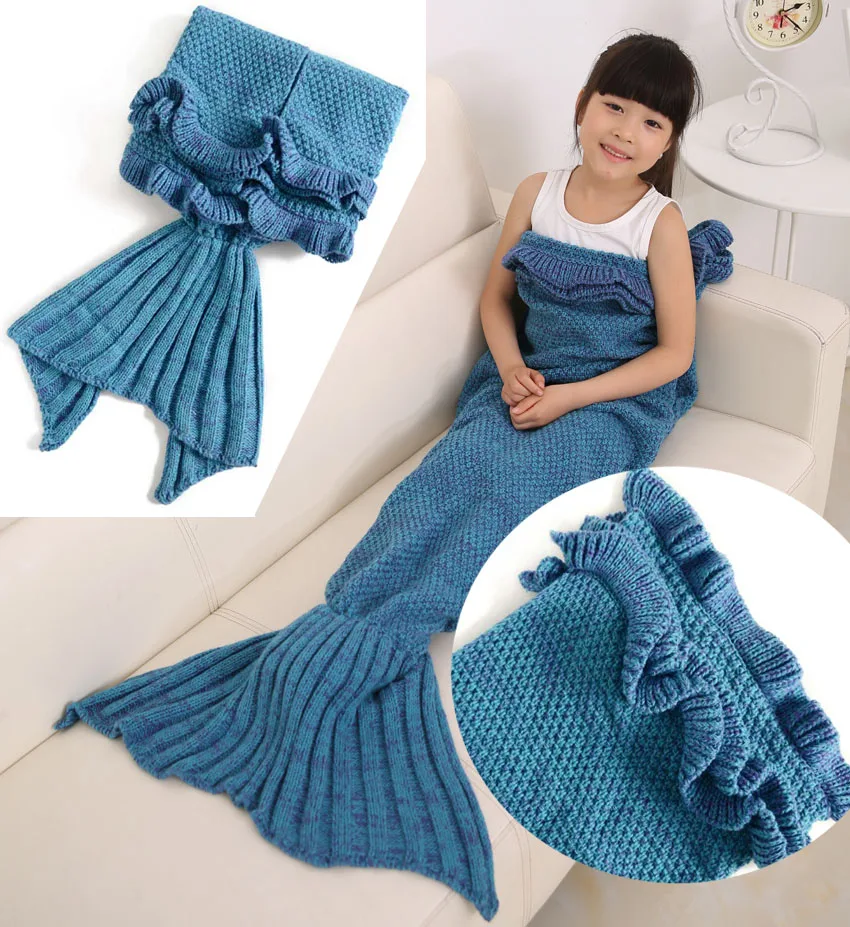 Aliexpress.com : Buy Children Kids Knitting Mermaid Tail Blanket Crochet Sire...