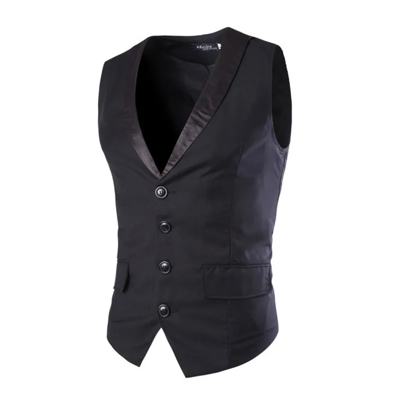 Custom Best Selling Men Business Dress Suit Vest Men Clothing Black