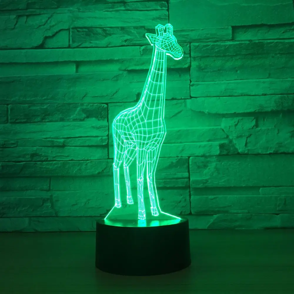 

Giraffe New Fancy 3d Night Light Touch Remote Creative Gifts Birthday Gift 3d Light Lovely 7 color change 3D Lamp