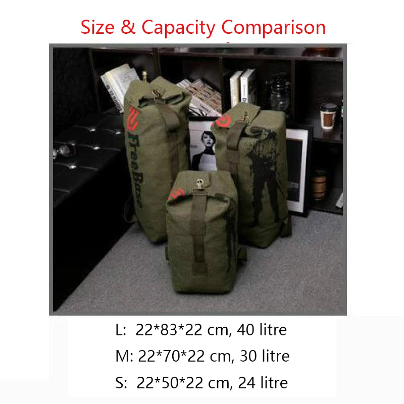 24/33/40L 3-Размер прочный холст тактический рюкзак рюкзаки армия мешок Для мужчин Для женщин для отдыха на открытом воздухе Пеший Туризм Кемпинг Сумка HAB016