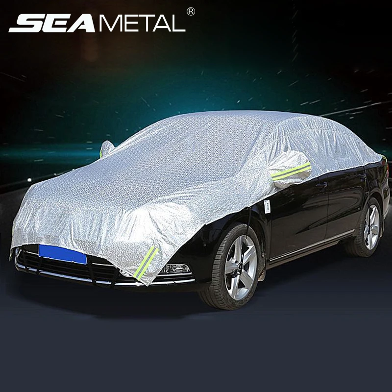 Car Covers Waterproof Sun Proof Shade Reflective Strip Outdoor Dust