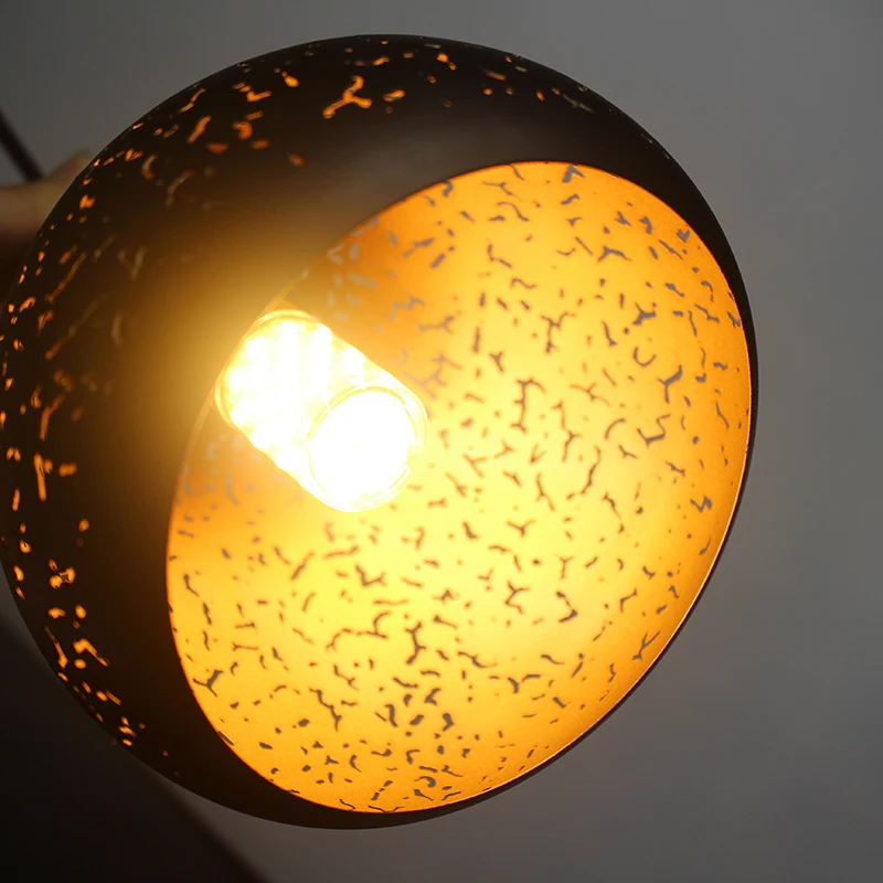  Vintage Pendant Light Nordic Porous Loft E27 LED Iron Etching Lampshade Bar Restaurant Lamp Creativ - 32865292448