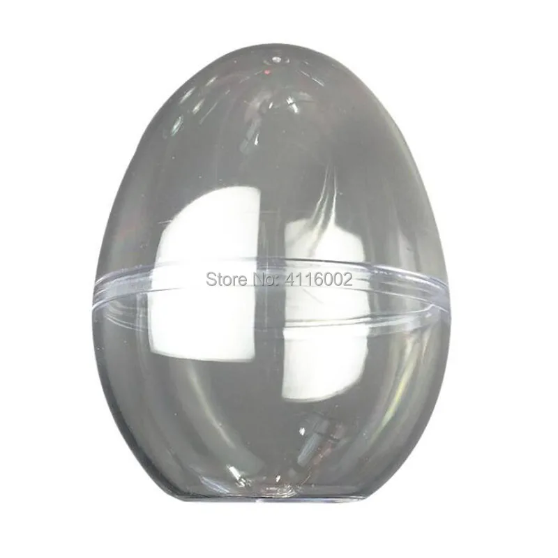 

Empty Egg Shaped Clear Box Food Grade Plastic Candy Box For Party Decoration Gift Box Powder Puff Holder Container Case