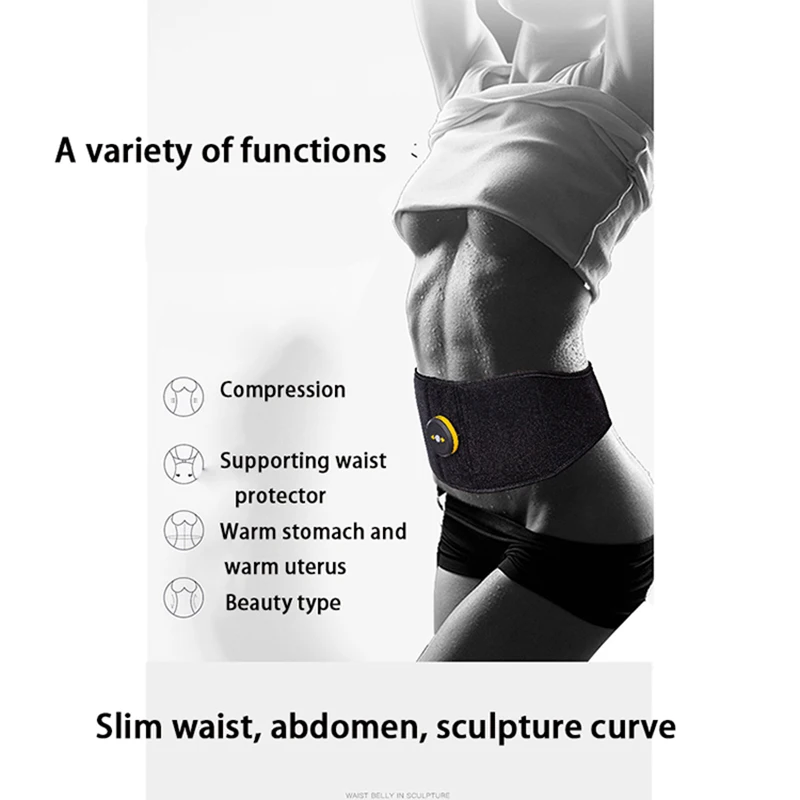 Smart EMS Electric Muscle Simulator Massage Abdominal Muscle Press Fitness Belt Gym Home Exercise Body Equipment Machine