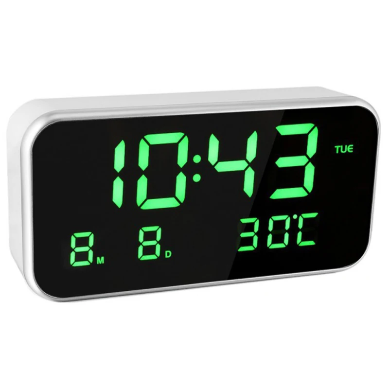 

Digital Analog-Digital Clocks Led Digital Multi-Function Alarm Clock Mirror Clock Temperature Sleepy Luminova Home Decor