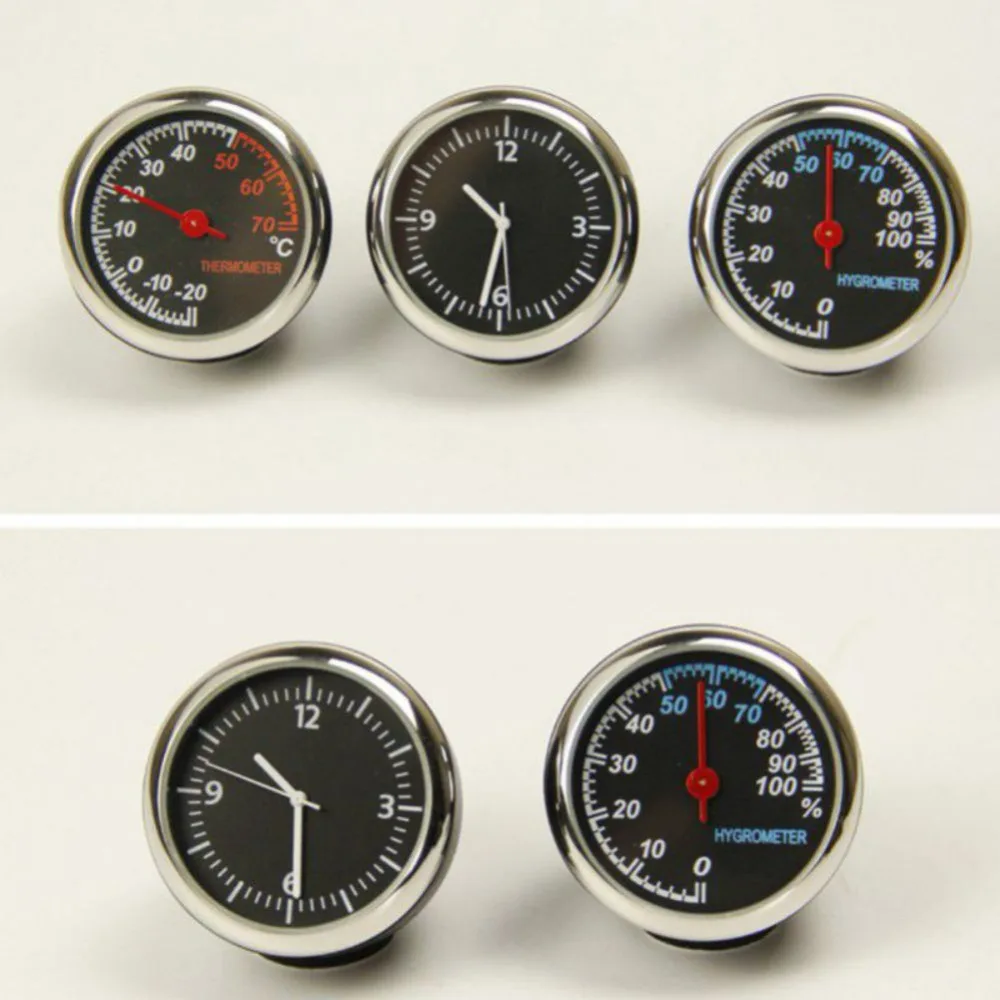 Цифровые часы термометр гигрометр Автомобильные украшения для приборной панели автомобиля украшения автомобильные часы аксессуары для стайлинга автомобилей