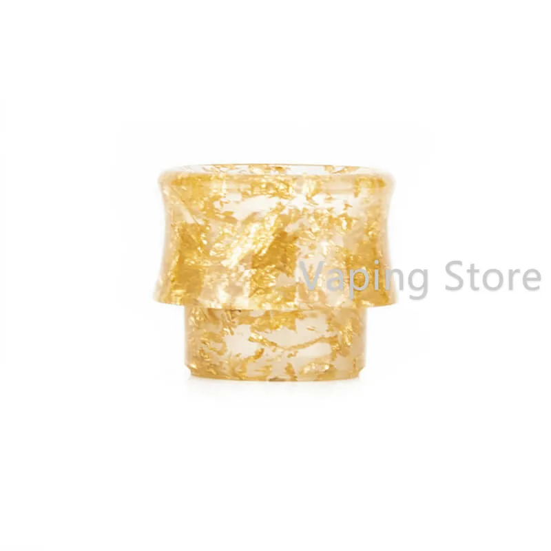 Gold Чертов Vape Doom Mesh RTA 810 16 мм широкий диаметр капельного наконечника Dead Rabbit V2 RDA изогнутый Delrin мундштук - Цвет: Gold