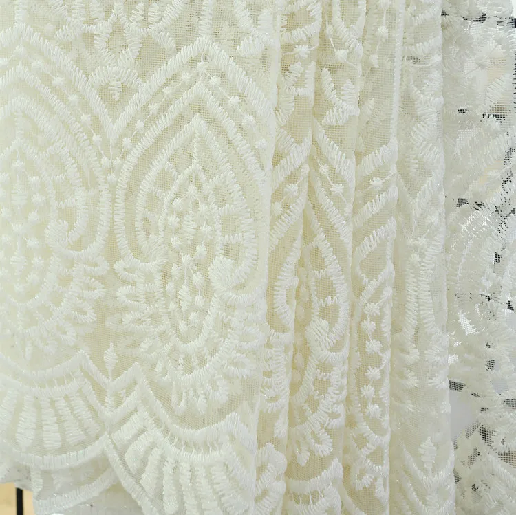 Роскошный белый тюль для спальни, домашняя декоративная занавеска с кисточками, драпировка для шторы на окна для гостиной, вуаль, чистый акцент, тюль