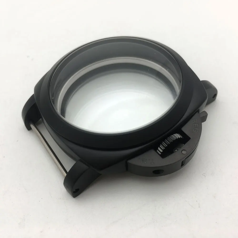 

Parnis 47mm 316L steel watch black case Suitable for 6497 eta 6498 movement P47-11