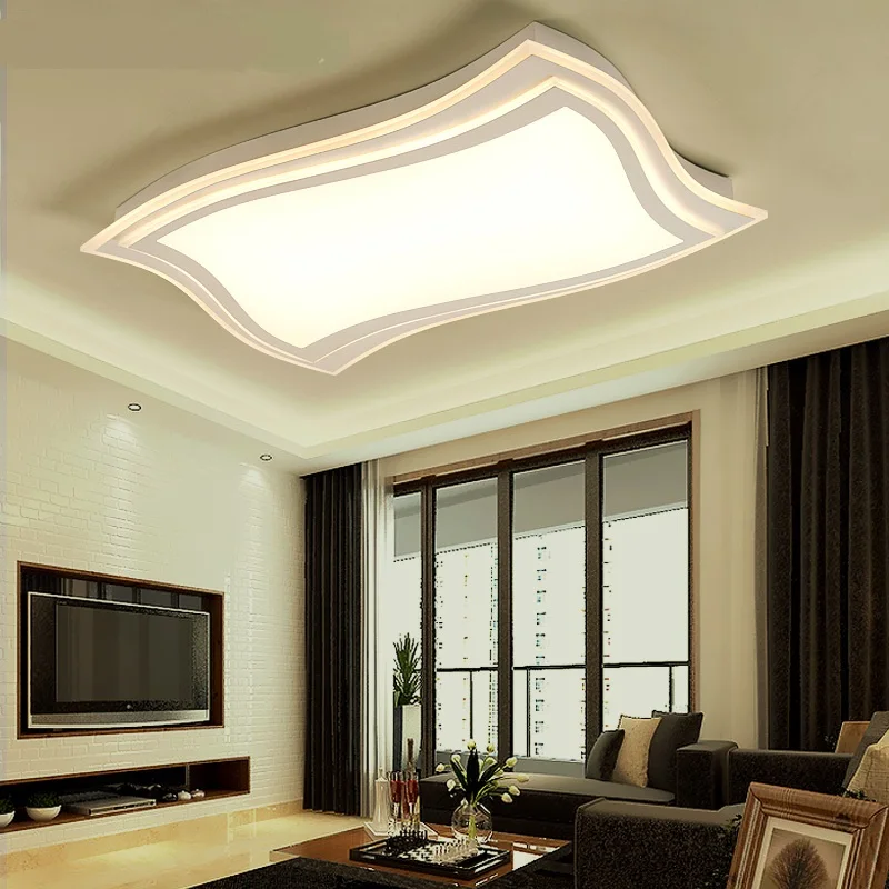 

Simple rectangle LED ceiling lamp electrodeless remote control light dining room bedroom lamp Book lamp lighting ZAFG105