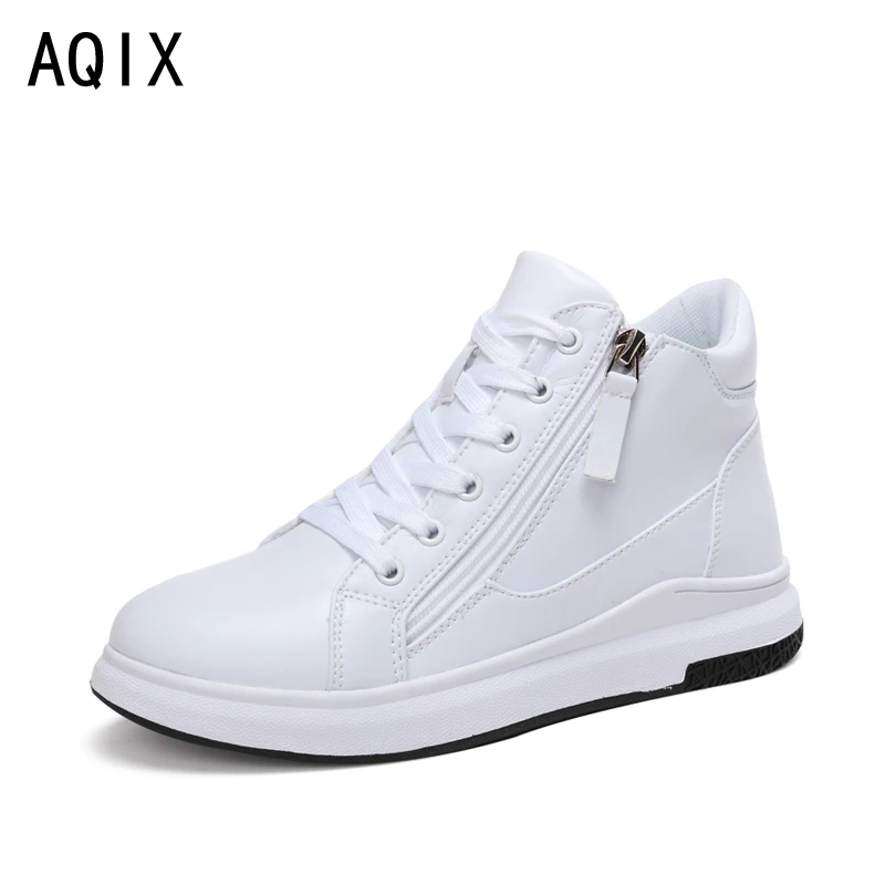 

2018 Thick Bottom Platform Wedges Shoes Woman Sneakers Spring Autumn Fashion Ladies black white students shoes Heel Height 6cm