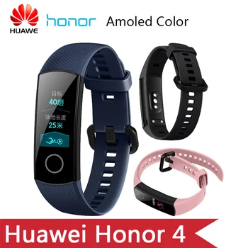 

100% New Original Huawei Honor Band 4 Smart Wristband Amoled Color 0.95" Touch Swim Posture Detect Heart Rate Sleep Android IOS