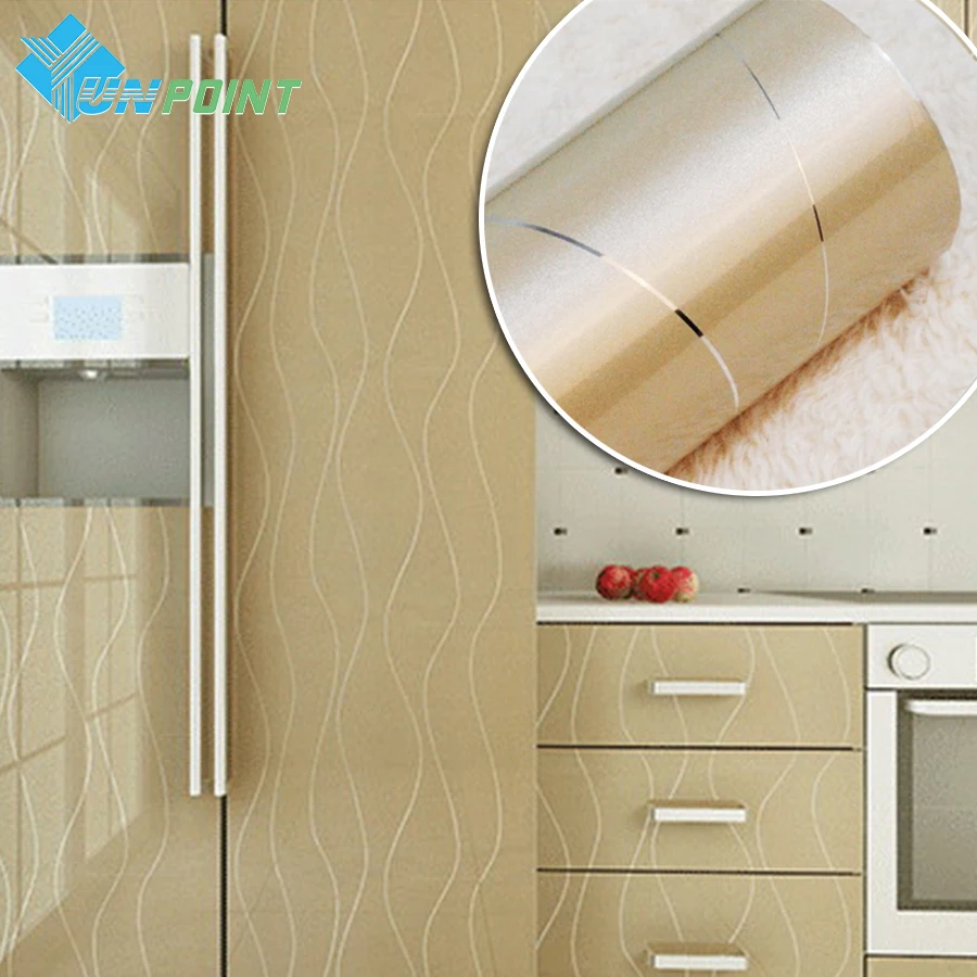 Furniture Renovation Stickers DIY Decorative Film Self adhesive Wall paper Kitchen Cabinet Waterproof Wallpaper For home