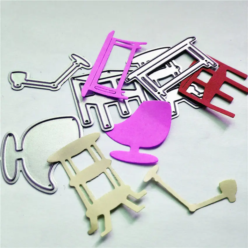 Cutting dies Furniture set metal printing craft paper relief DIY embossed Christmas New Year Valentine's Day