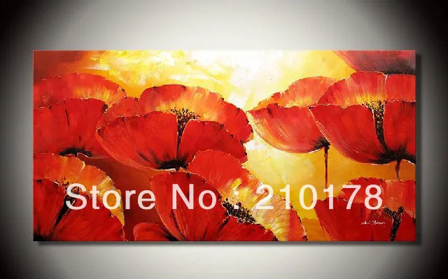

handmade oil painting on canvas modern 100% Best Art Flower oil painting original directly from artis FL1-083