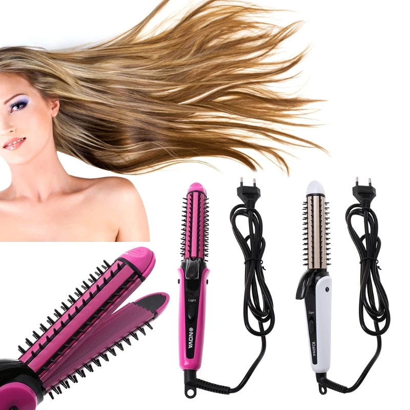 

MEXI 3 in 1 Hair Straightener Brush Electric Comb Curling Iron Ceramic Styling Tools
