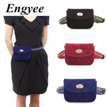 Engyee маленькая поясная сумка для путешествий женские велюровые поясные сумки модные кожаные бархатные сумки для телефона сумки для бума красный синий черный