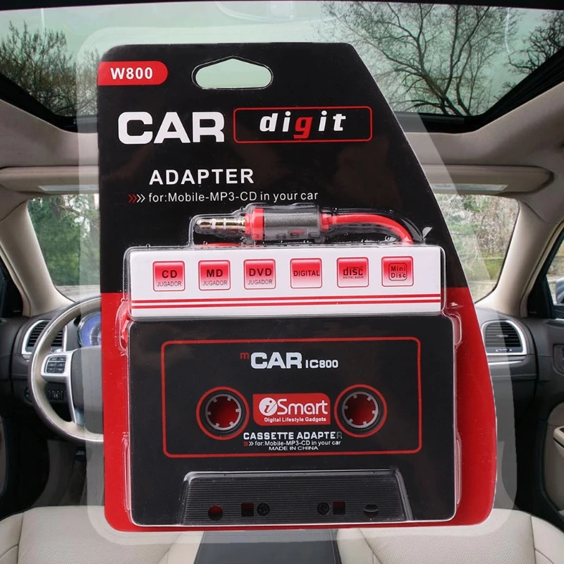 3,5 мм Автомобильный AUX аудио магнитофон адаптер конвертер для автомобиля CD-плеер MP3