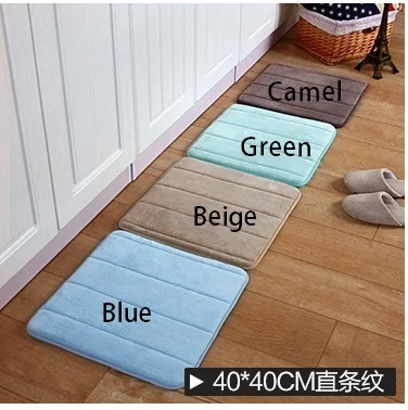stripe blue Абсорбирующие Нескользящие мягкие ковры кухонные дверные коврики для ванны гостиная спальня ковер пол Tapete домашний декор 40*40 см - Цвет: stripe blue