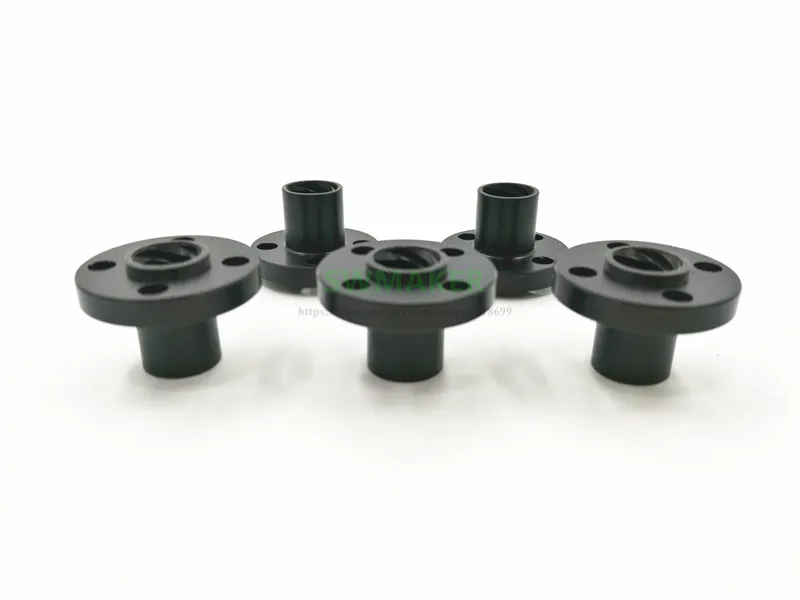 2Pcs Tr5x1 T5 Lead Screw POM Nut (Acme Thread, Pitch 1mm, Lead 1mm, 1