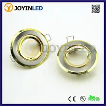 10 шт./лот, Заводская Горячая Распродажа, держатель рамы GU10, 50 мм, вырезанное отверстие, золотистого цвета, встраиваемые светодиодные прожекторы Mr16