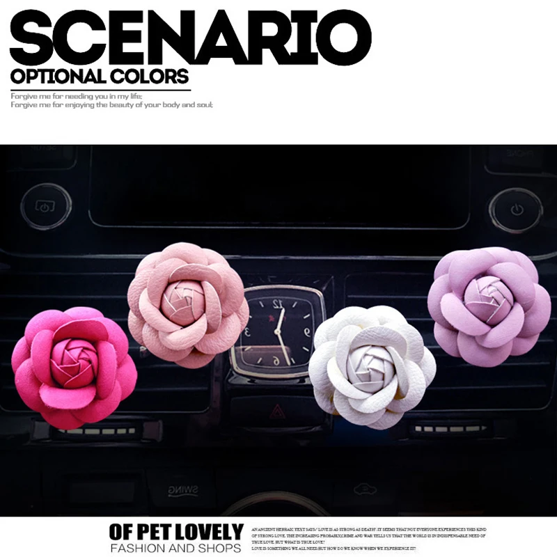 Красивый модный кожаный автомобильный Кондиционер Camellia аксессуары для
